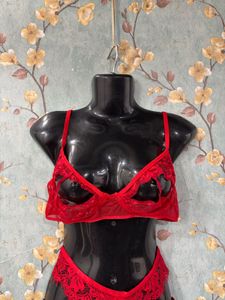 Red Lace Lingerie Set