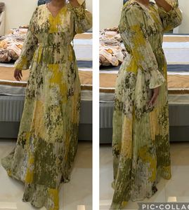 A Green Long Maxi Dress