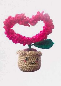 Crochet Heart Flower Plushie