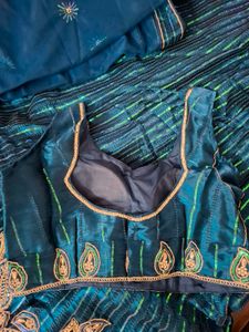 Sequin Lehenga Choli Set with jewelery