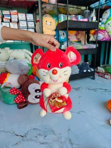 Cute Red Mouse Plush Toy