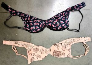 Floral Print Padded Bras - Set of 2