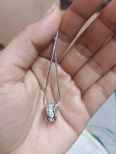 Big Wheel Rotatable Silver Stainless Steel Pendant
