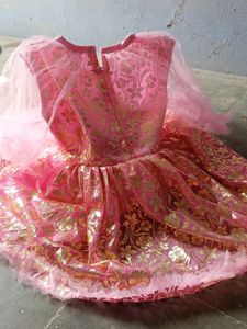 Girls Pink Net Frock