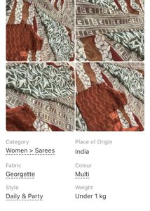 CLEARANCE SALE- saree+6 blouse
