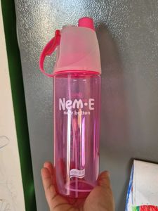 Pink Plastic Water Bottle