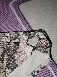 Snakeskin Bikini Bottom - CREME COLOR - H&M