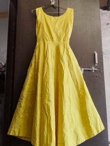 Yellow Fit & Flare Dress