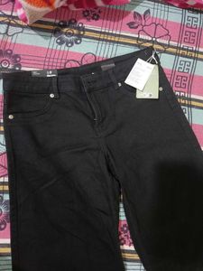 H&M Low Waist Wide Leg Black Trousers