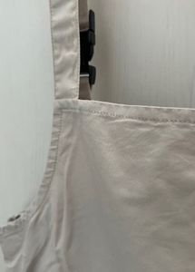 Chic Beige Overall Mini Dress - Good Condition