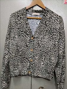 Animal Print Button Down Top