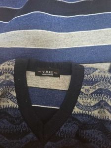 Vintage V-Mix Patterned Sweater