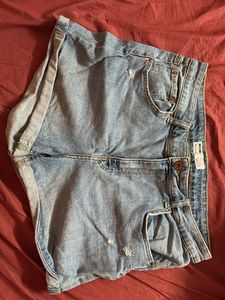 Distressed Denim Shorts