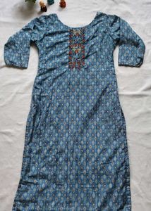 Embroidered Blue Kurta