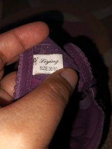 Purple Floral Bra