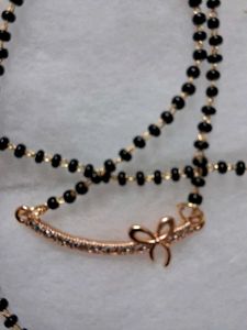 Bow Accent Mangalsutra Necklace