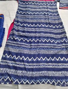 Daily Wear Suit Magenta And Blue