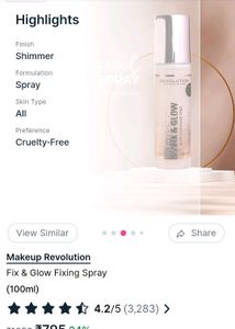 Makeup Revolution London Fix And Glow Spray