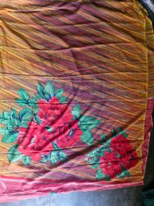 Striped Floral Print Fabric