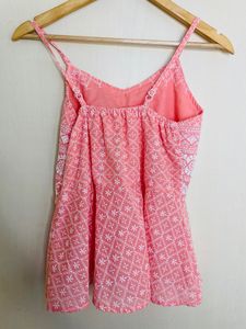Ville Clothing Casual Printed, Embroidered Women Pink Top