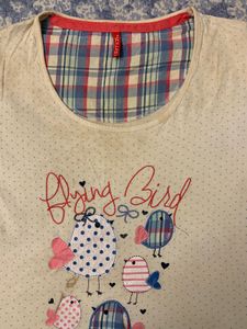 Cute Bird Print Tee