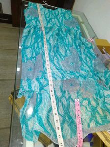 Stylish Teal Floral Dress