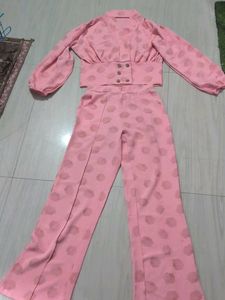 Ladies Peach Cord Set  Like New