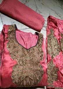 Elegant Pink Embroidered Kashmiri Suit