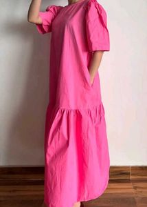 PUFF SLEEVE MAXI DRESS