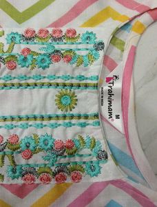 Trahimam Multicolor Women Kurti Pant Dupatta Set❤️