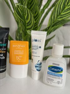 Skincare Bundle - mCaffeine, Plum, Cetaphil
