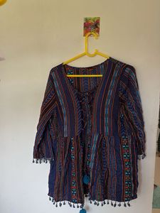 Blue Short kurti