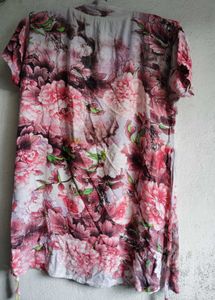 Floral Print Tunic Top