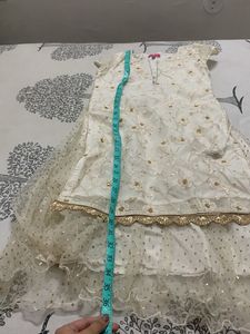 Biba Off White Kurta With Dupatta