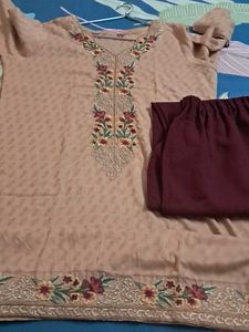 Combo  Of Embroidery  Kurta N TROUSER