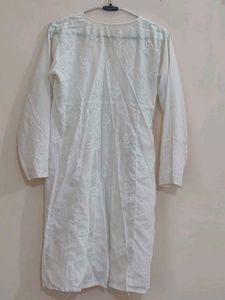 White Embroidered Tunic Dress