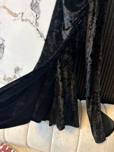 Glamorous Velvet Sequin Evening Gown