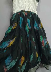 New Feather Print Dress for girls