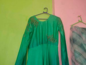 Green Anarkali Suit Set
