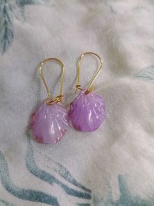 Purple Shell Earrings