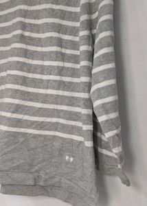 Silver And Grey Lining Thin Woolen Top