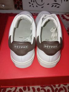 DCYPHR White Leather Sneakers