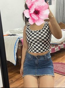 Checked Tank Top
