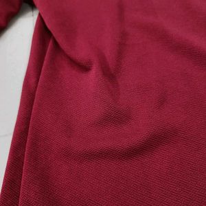Burgundy Puff Sleeve Top