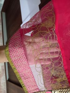 Red With Green Combination Saree