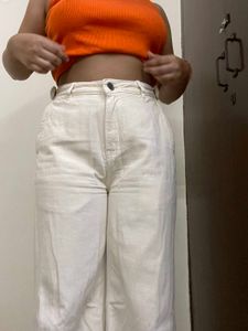 Glitchez Wide-Leg High-Rise Slit Jeans – Stylish