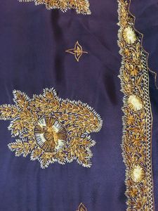 pure crepe kashmiri embroidered saree
