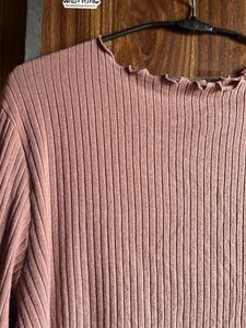 Pink Ribbed Top