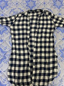 Checked Shirt Top