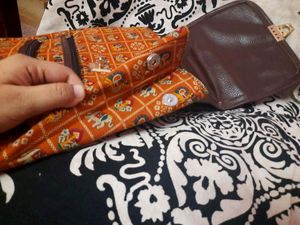 NEW BLOCK PRINT BAGPACK WITH PU LEATHER